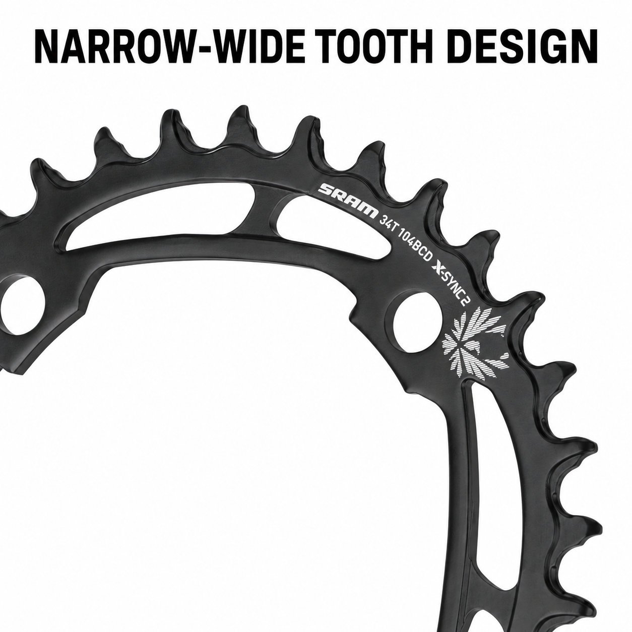 SRAM X-SYNC 2 104BCD 34T Steel Chainring with Bolts, 11 / 12 Speed - detail 2