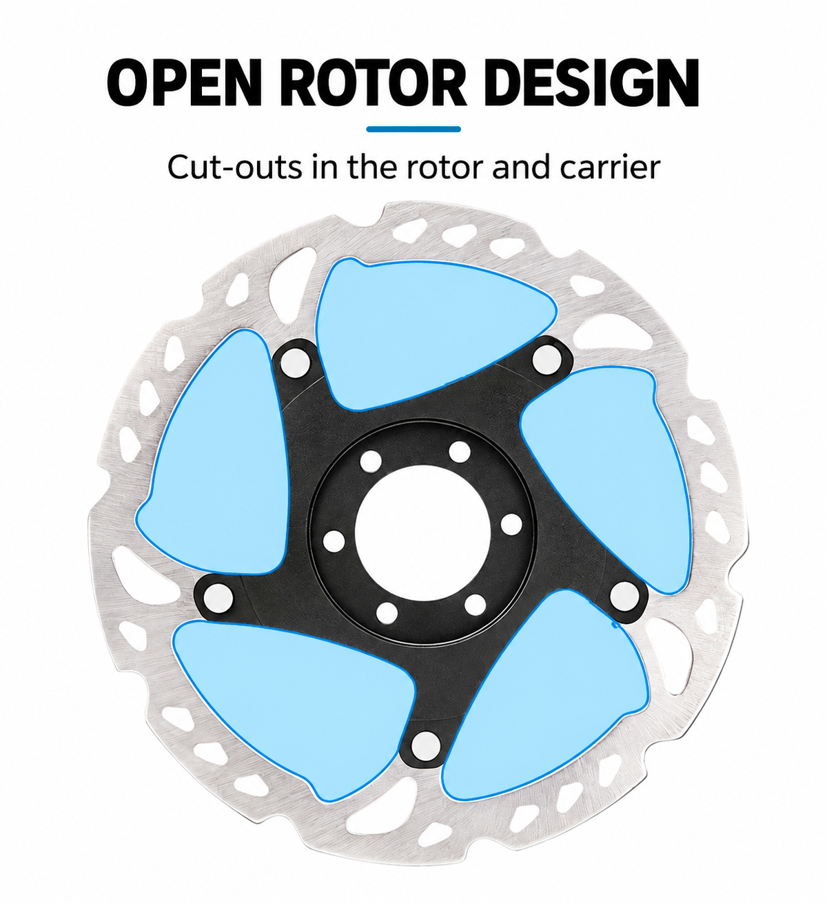 SHIMANO RT76 6-Bolt Disc Brake Rotor, 160mm / 203mm with Mounting Hardware - detail 11