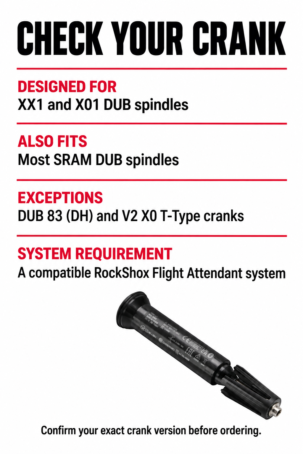 RockShox Flight Attendant Pedal Sensor for SRAM DUB Cranks - detail 7