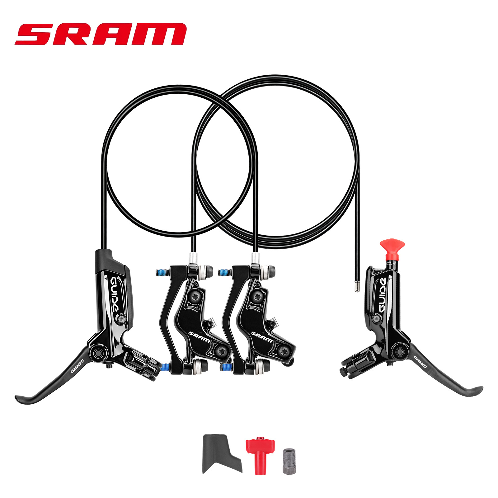 SRAM Guide T 4-Piston Hydraulic Disc Brake Pair, 850 / 1500mm Hoses - detail 5