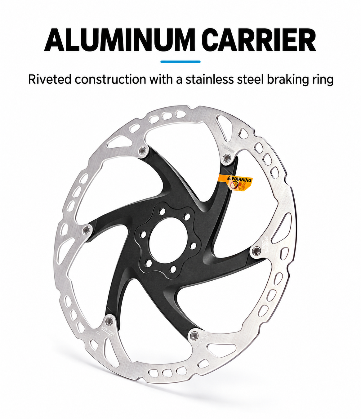 SHIMANO RT76 6-Bolt Disc Brake Rotor, 160mm / 203mm with Mounting Hardware - detail 10