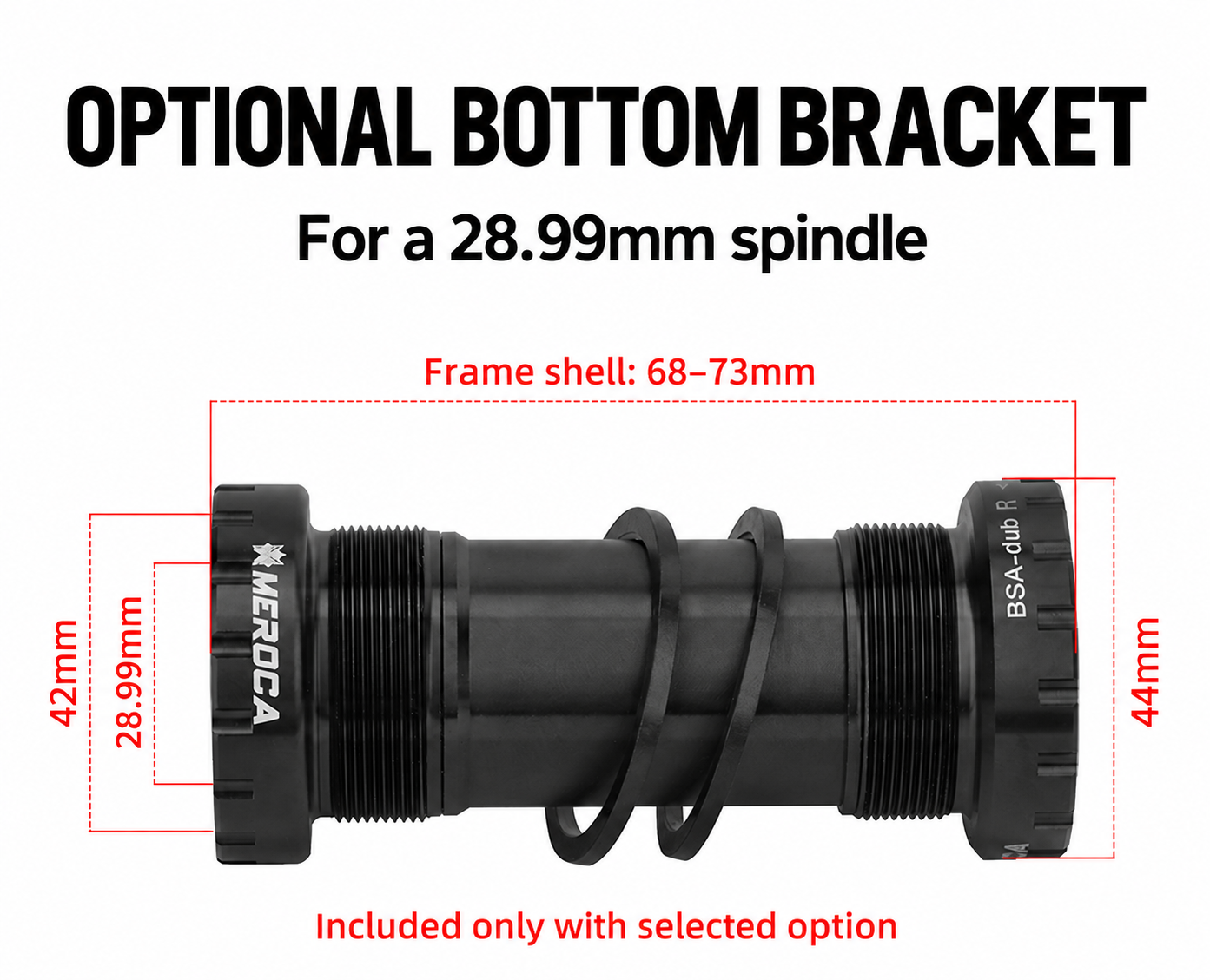 MEROCA MT-SN03-A3 8-Bolt Direct Mount Crank Arms, 165 / 170mm, 28.99mm Spindle - detail 17