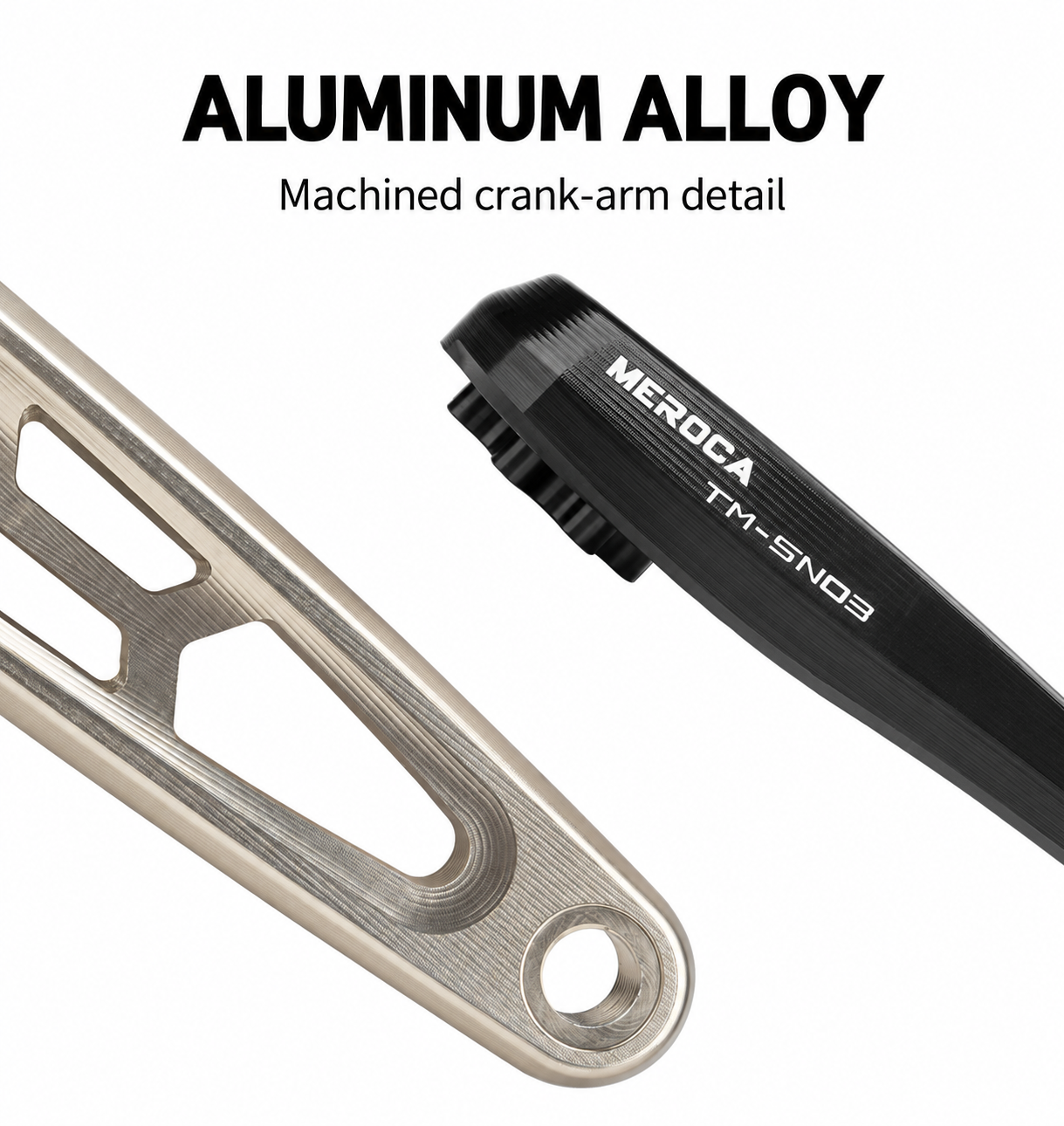 MEROCA MT-SN03-A3 8-Bolt Direct Mount Crank Arms, 165 / 170mm, 28.99mm Spindle - detail 15