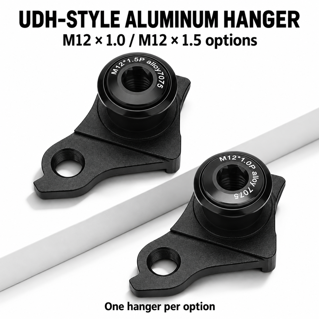 UDH-Style 7075 Aluminum Derailleur Hanger, M12 1.0 / 1.5mm Pitch or Hanger with Thru Axle - detail 9