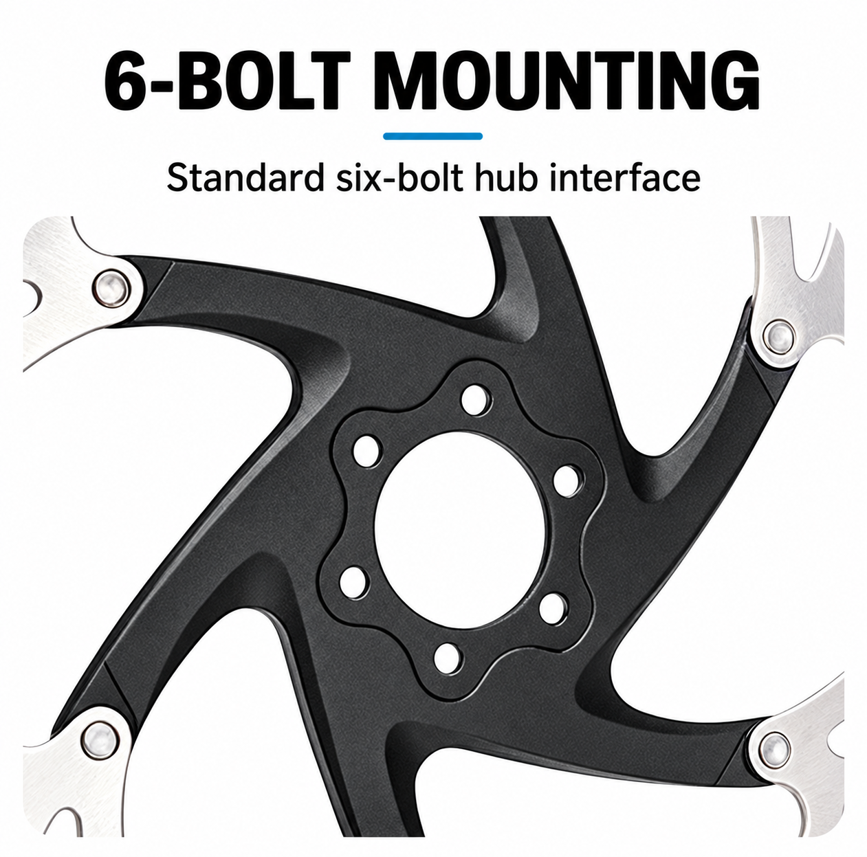 SHIMANO RT76 6-Bolt Disc Brake Rotor, 160mm / 203mm with Mounting Hardware - detail 8