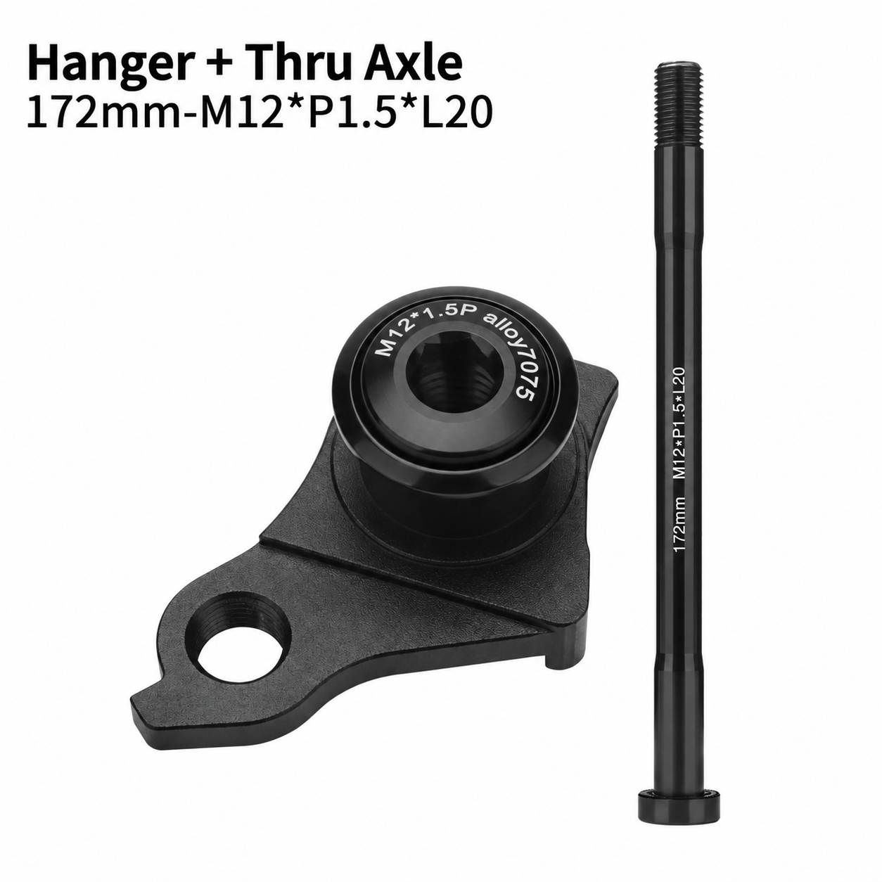 UDH-Style 7075 Aluminum Derailleur Hanger, M12 1.0 / 1.5mm Pitch or Hanger with Thru Axle - detail 8