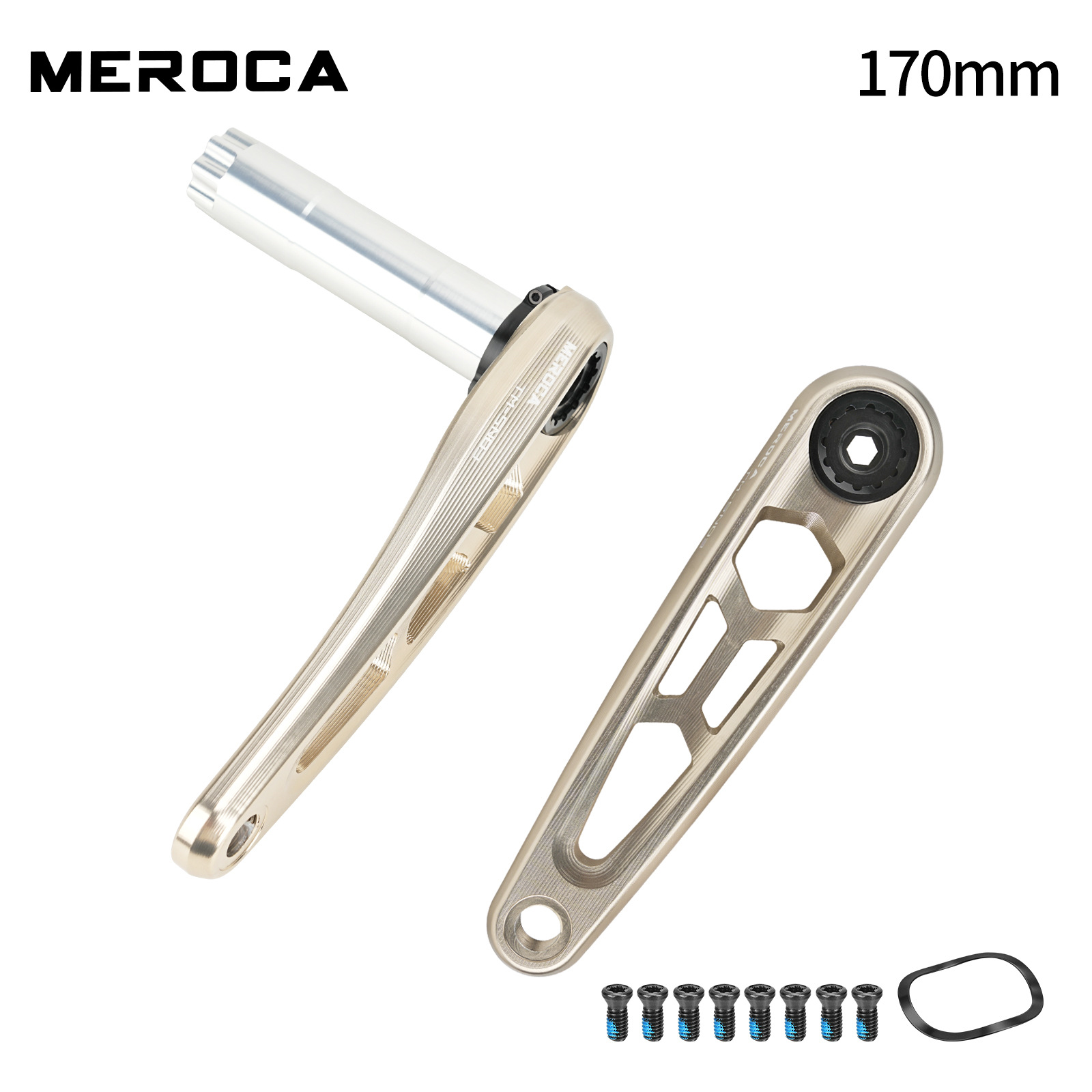 MEROCA MT-SN03-A3 8-Bolt Direct Mount Crank Arms, 165 / 170mm, 28.99mm Spindle - detail 8