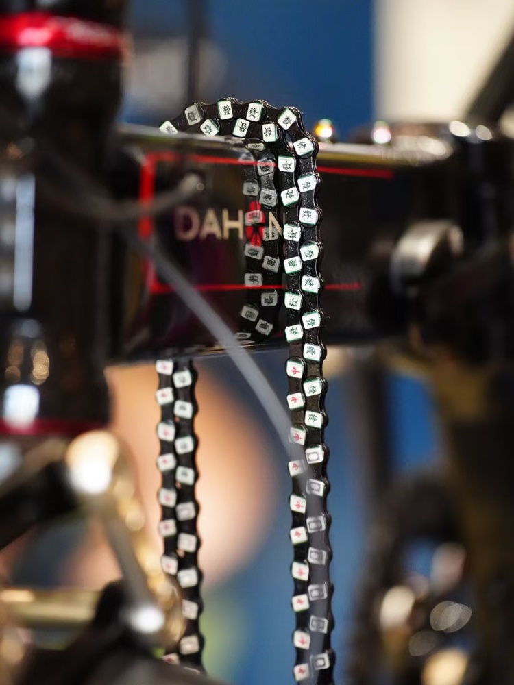 YBN Bicycle Chain 11/12 Speed Mahjong Pattern Bike Chain Compatible with Shimano SRAM MTB Road Gravel, Silver Black