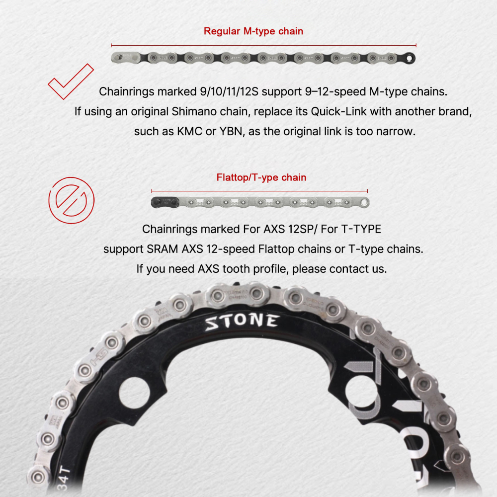 STONE 121BCD 1X Single chainring Round Narrow-Wide Chainring for Campagnolo CP Crankset Super Record Wireless 9-12 Speed For Road Bike Gravel Bike TT Bike 44T 54T 56T 58T 60T