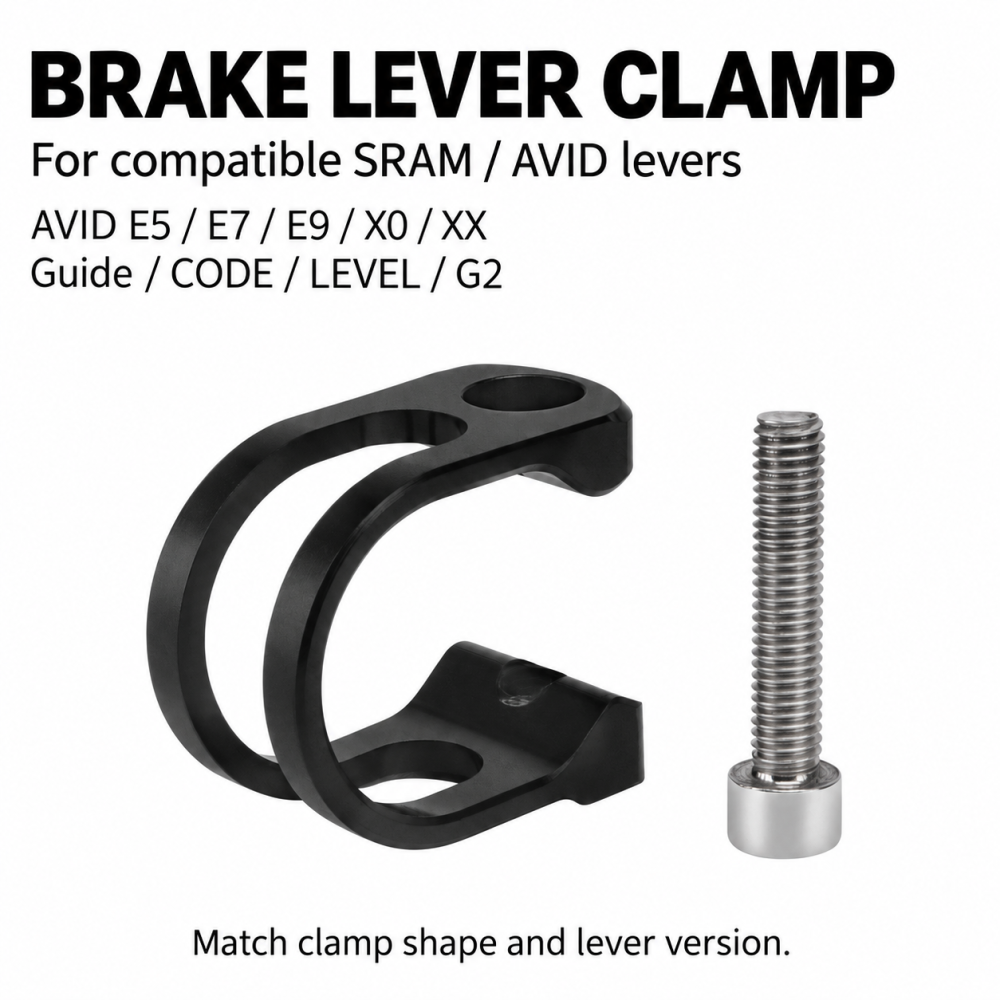 Aluminum Brake Lever Clamp with Bolt for Compatible SRAM / AVID Levers, 11g