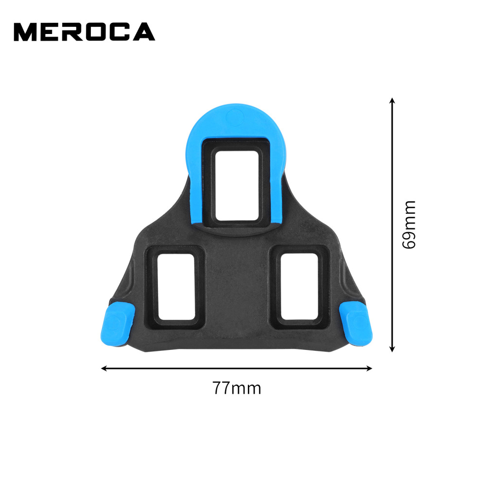 MEROCA RD2 3-Bolt Road Cycling Cleats, Yellow 6° or Blue 2° Float, Pair with Hardware