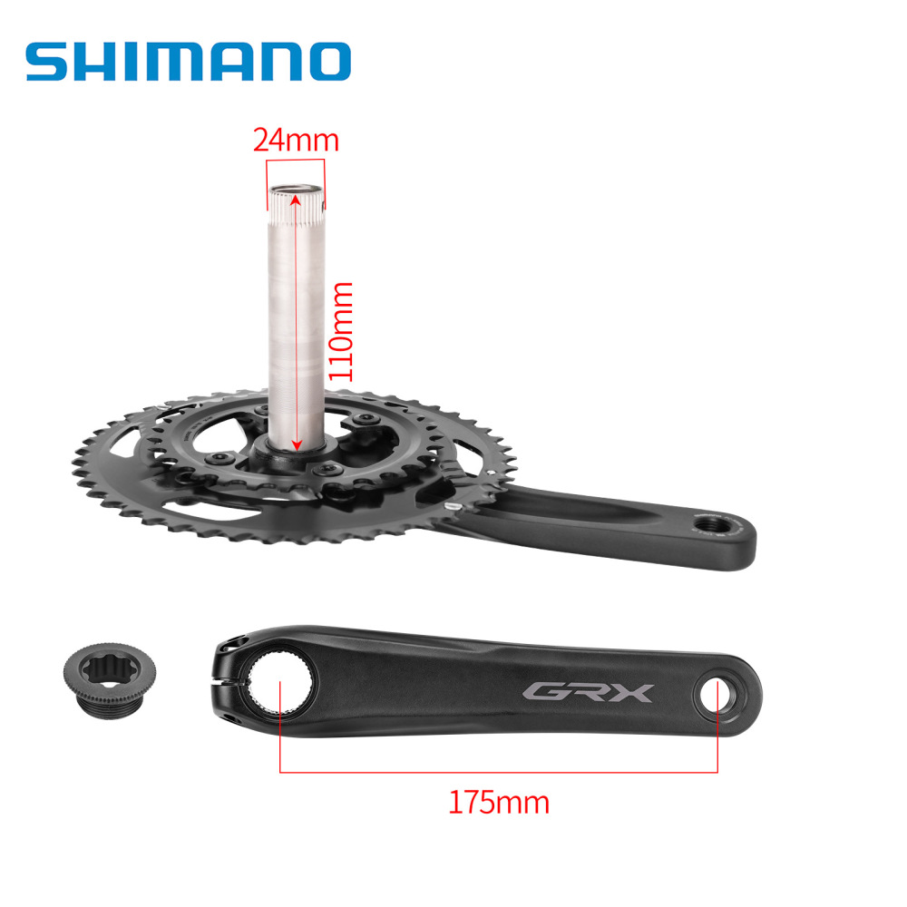 SHIMANO GRX RX600 2x11-Speed Gravel Crankset, 46-30T, 175mm