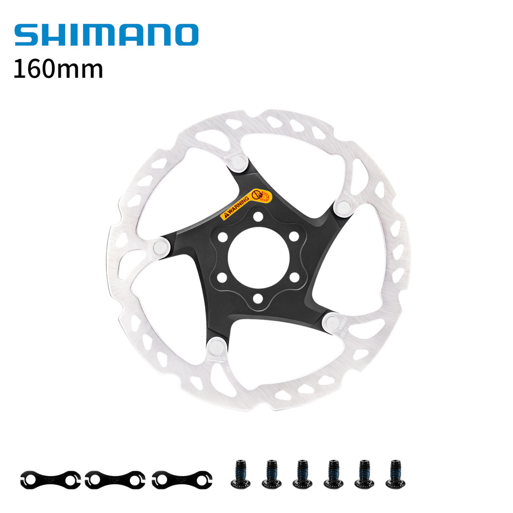 SHIMANO RT76 6-Bolt Disc Brake Rotor, 160mm / 203mm with Mounting Hardware