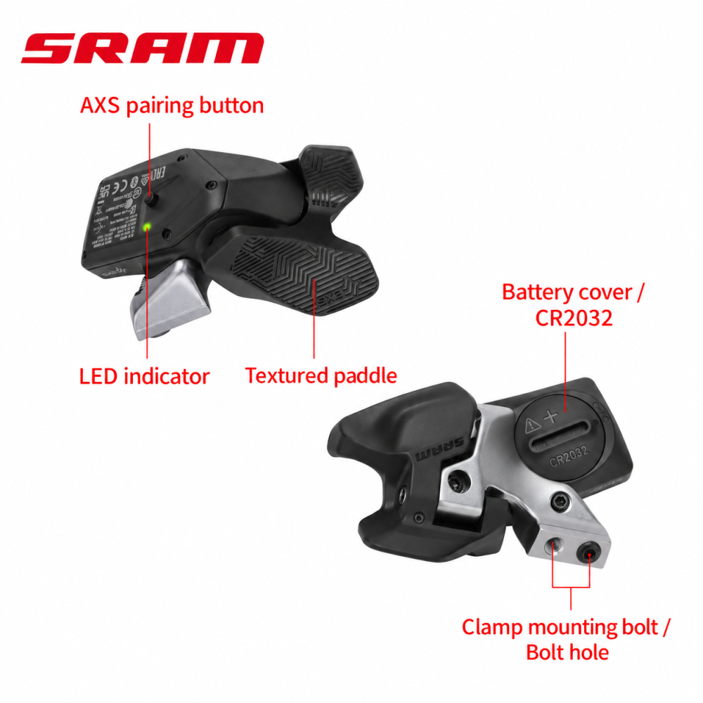 SRAM AXS Left Wireless Controller, CR2032 Battery Type, 73g
