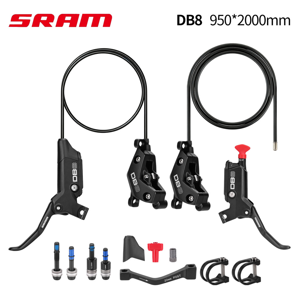 SRAM DB8 / G2 R / G2 RE 4-Piston Hydraulic Disc Brake Pair, Model and Hose Options