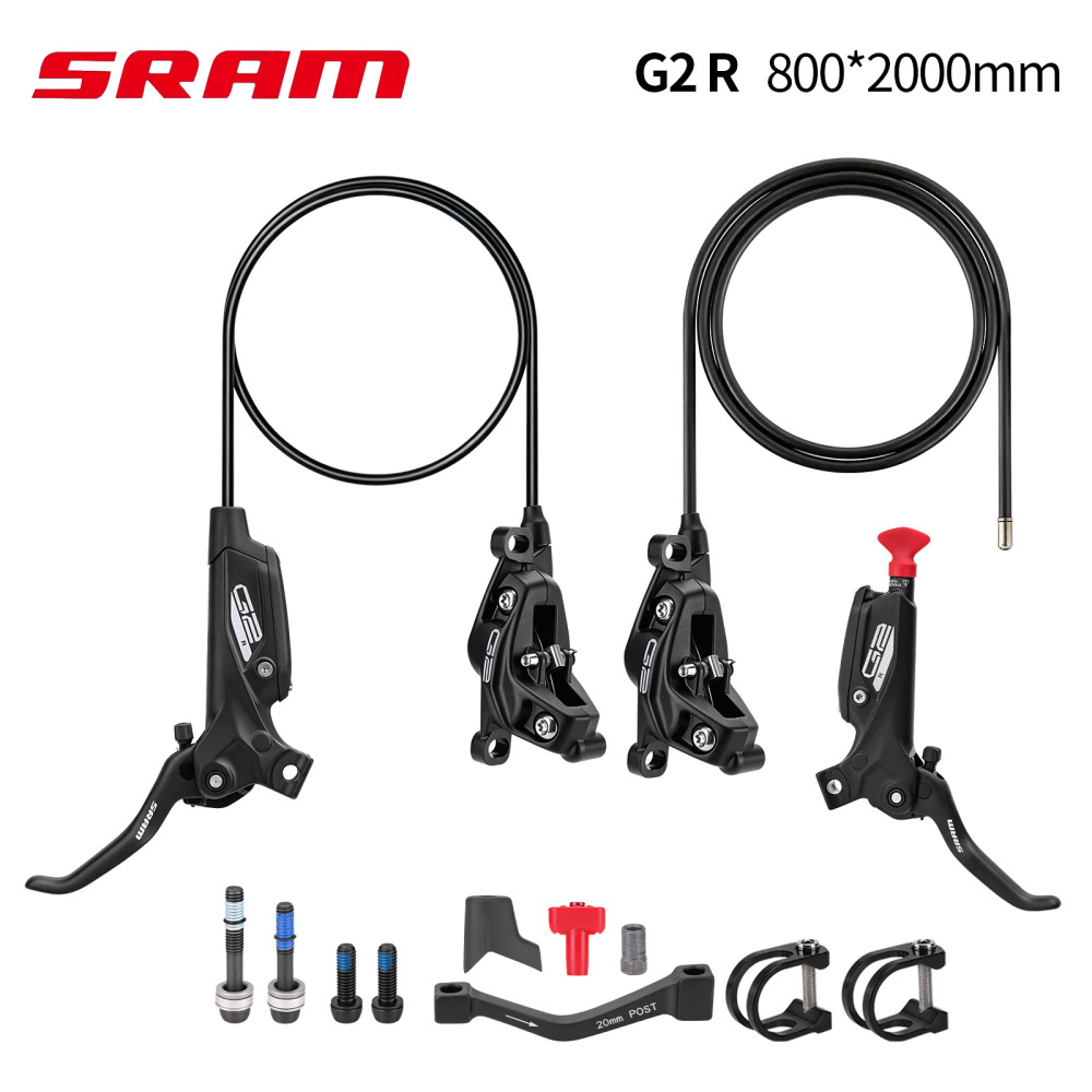 SRAM DB8 / G2 R / G2 RE 4-Piston Hydraulic Disc Brake Pair, Model and Hose Options