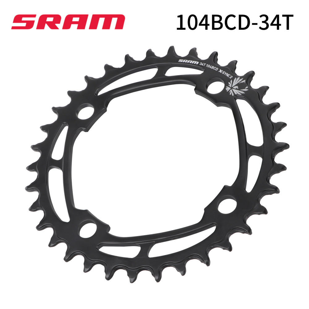 SRAM X-SYNC 2 104BCD 34T Steel Chainring with Bolts, 11 / 12 Speed
