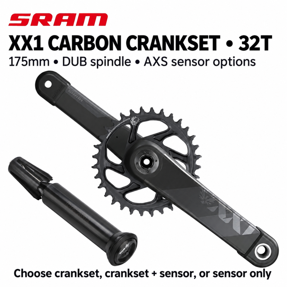 SRAM XX1 175mm 32T Carbon Crankset, Crankset with AXS Sensor or Sensor Only