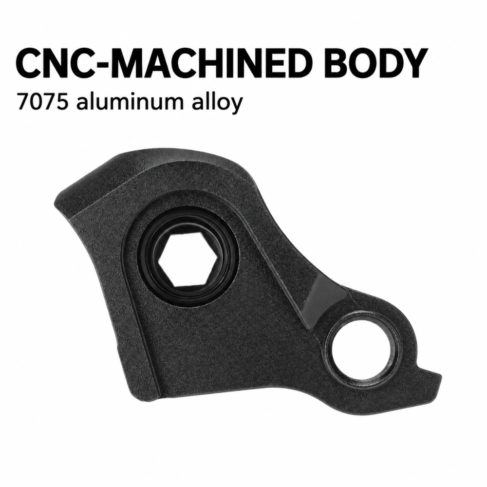 UDH-Style 7075 Aluminum Derailleur Hanger, M12 1.0 / 1.5mm Pitch or Hanger with Thru Axle