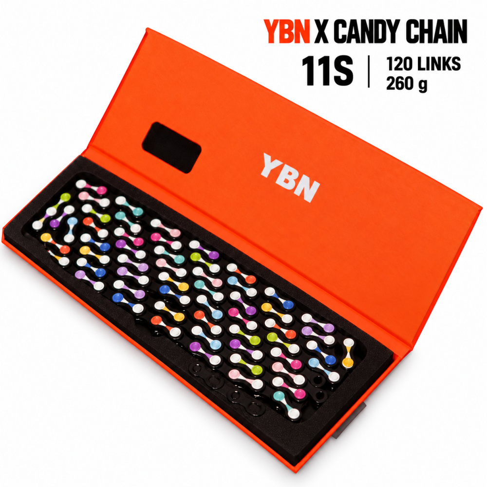 YBN Bicycle Chain 11/12 Speed X candy Pattern Bike Chain Compatible with Shimano SRAM MTB Road Gravel, Silver Black