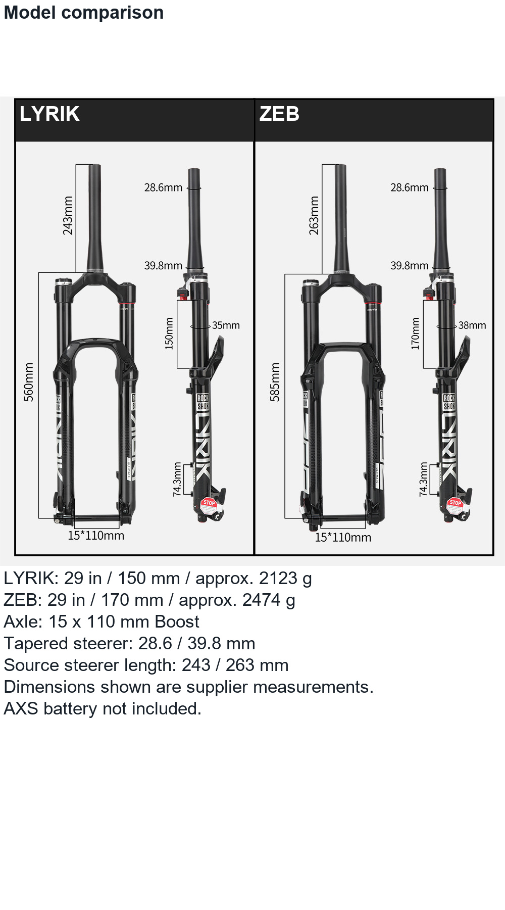 RockShox LYRIK / ZEB Ultimate Flight Attendant 29in Fork, 150 / 170mm, Boost 15x110 - detail 2