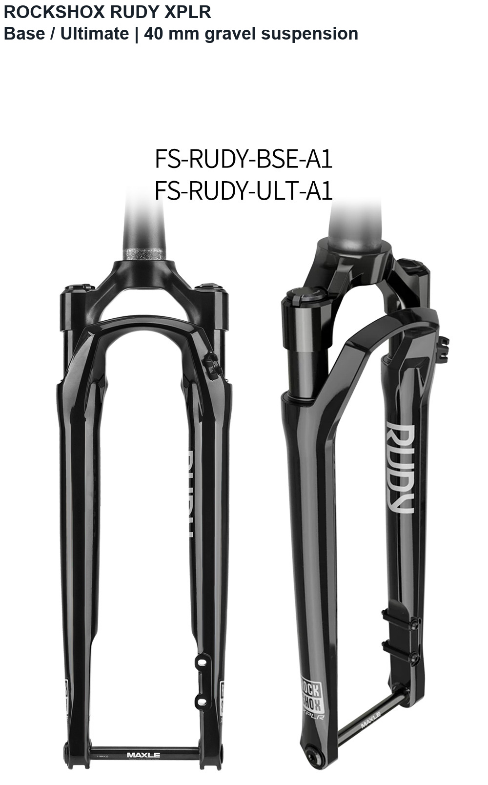 RockShox Rudy XPLR / Ultimate XPLR 700C Gravel Fork, 40mm, 12x100mm - detail 1
