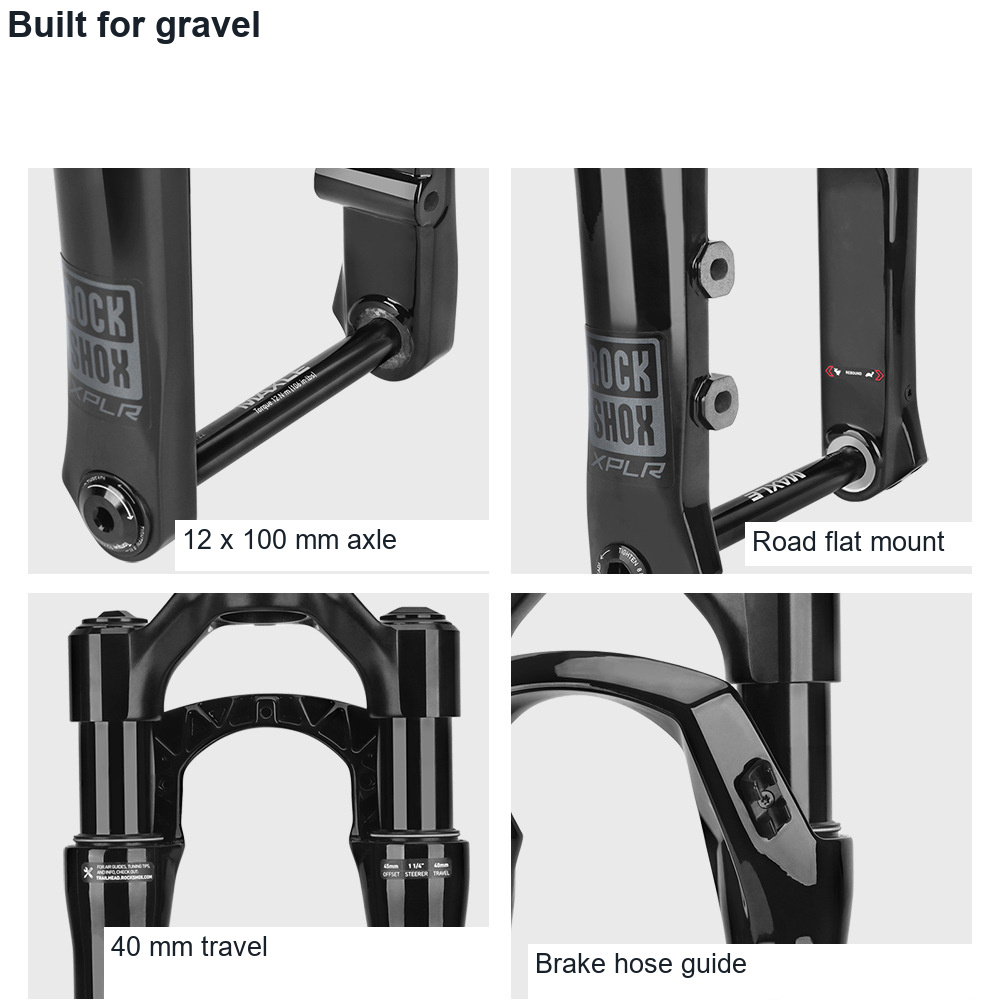 RockShox Rudy XPLR / Ultimate XPLR 700C Gravel Fork, 40mm, 12x100mm - detail 9