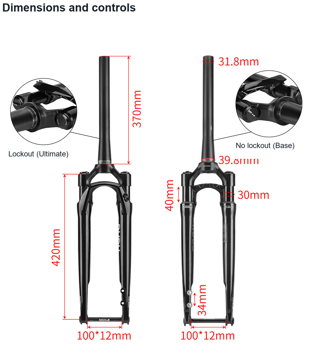 RockShox Rudy XPLR / Ultimate XPLR 700C Gravel Fork, 40mm, 12x100mm - detail 2