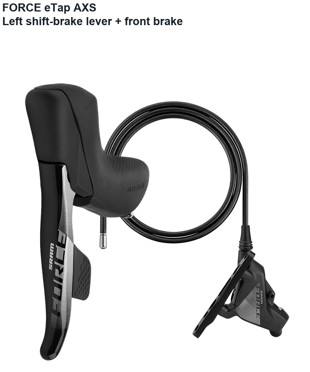 SRAM Force eTap AXS Left Shift-Brake Lever + Front Flat-Mount Caliper, 1000mm Hose - detail 1