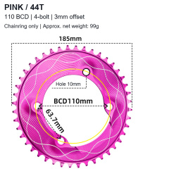 Pink / 44T - Chainring Only