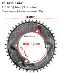 Black / 44T - Chainring Only