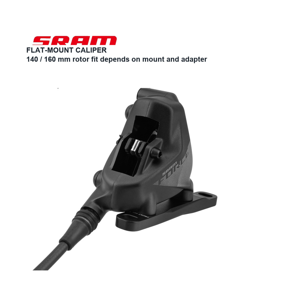SRAM Force eTap AXS Left Shift-Brake Lever + Front Flat-Mount Caliper, 1000mm Hose