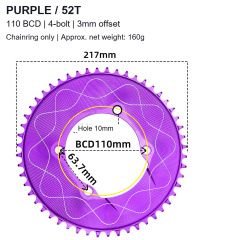 Purple / 52T - Chainring Only