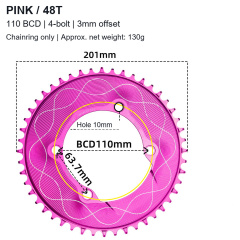 Pink / 48T - Chainring Only