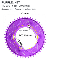 Purple / 48T - Chainring Only