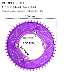 Purple / 50T - Chainring Only