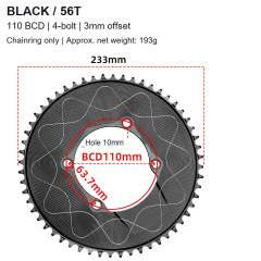 Black / 56T - Chainring Only