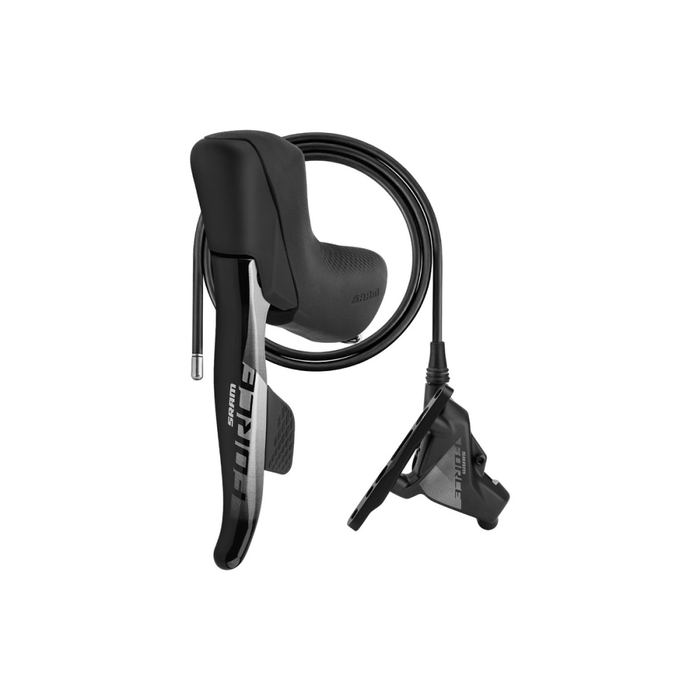 SRAM Force eTap AXS Left Shift-Brake Lever + Front Flat-Mount Caliper, 1000mm Hose