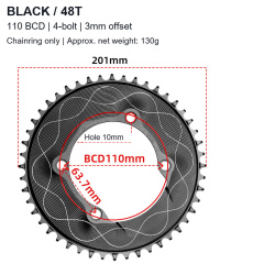 Black / 48T - Chainring Only
