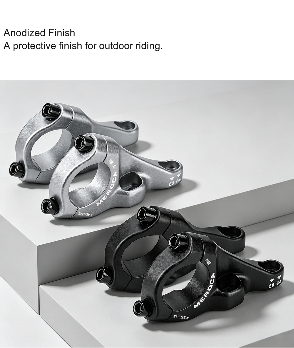 MEROCA Direct Mount MTB Stem, 31.8 / 35mm Clamp, 58 / 64mm - D12