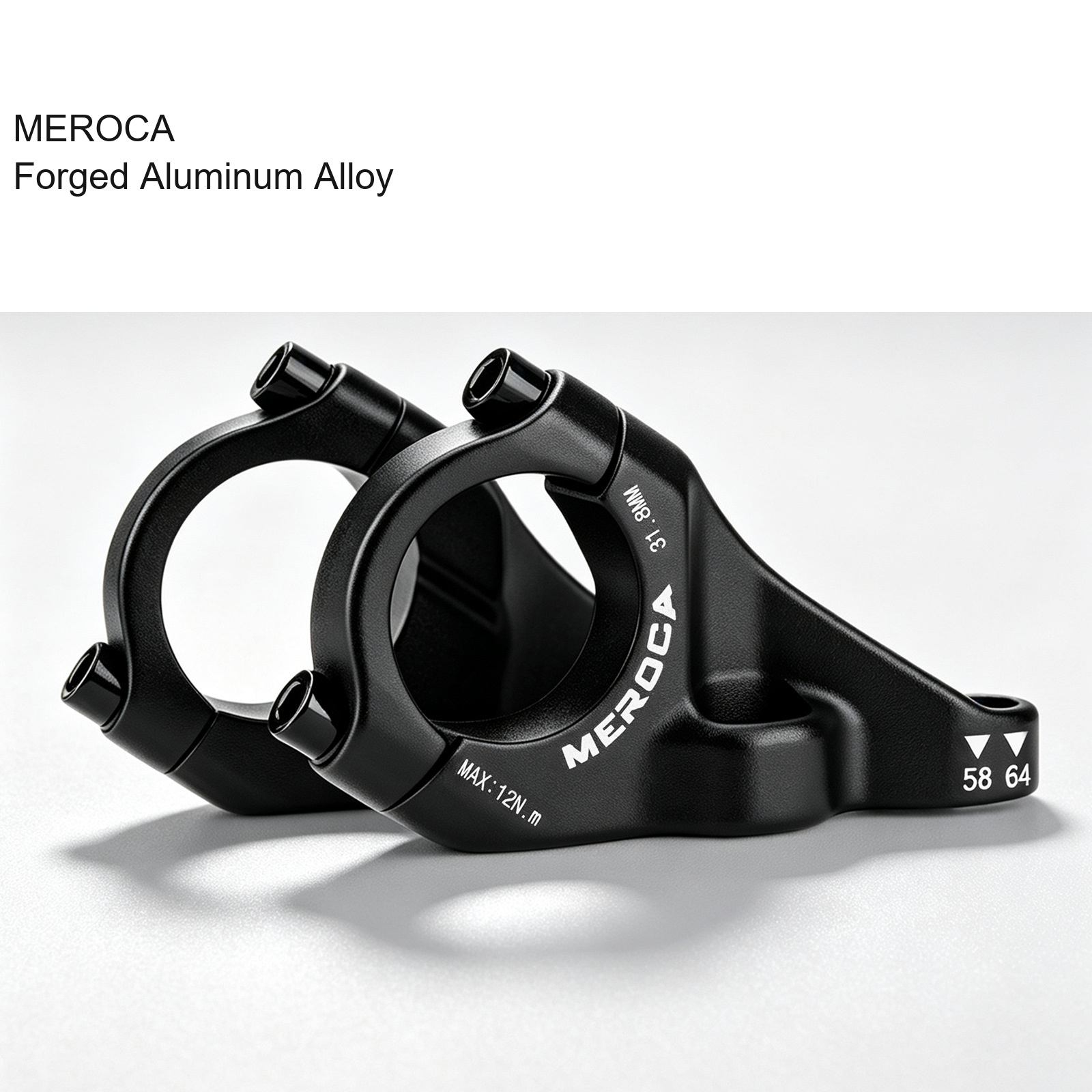 MEROCA Direct Mount MTB Stem, 31.8 / 35mm Clamp, 58 / 64mm - M02