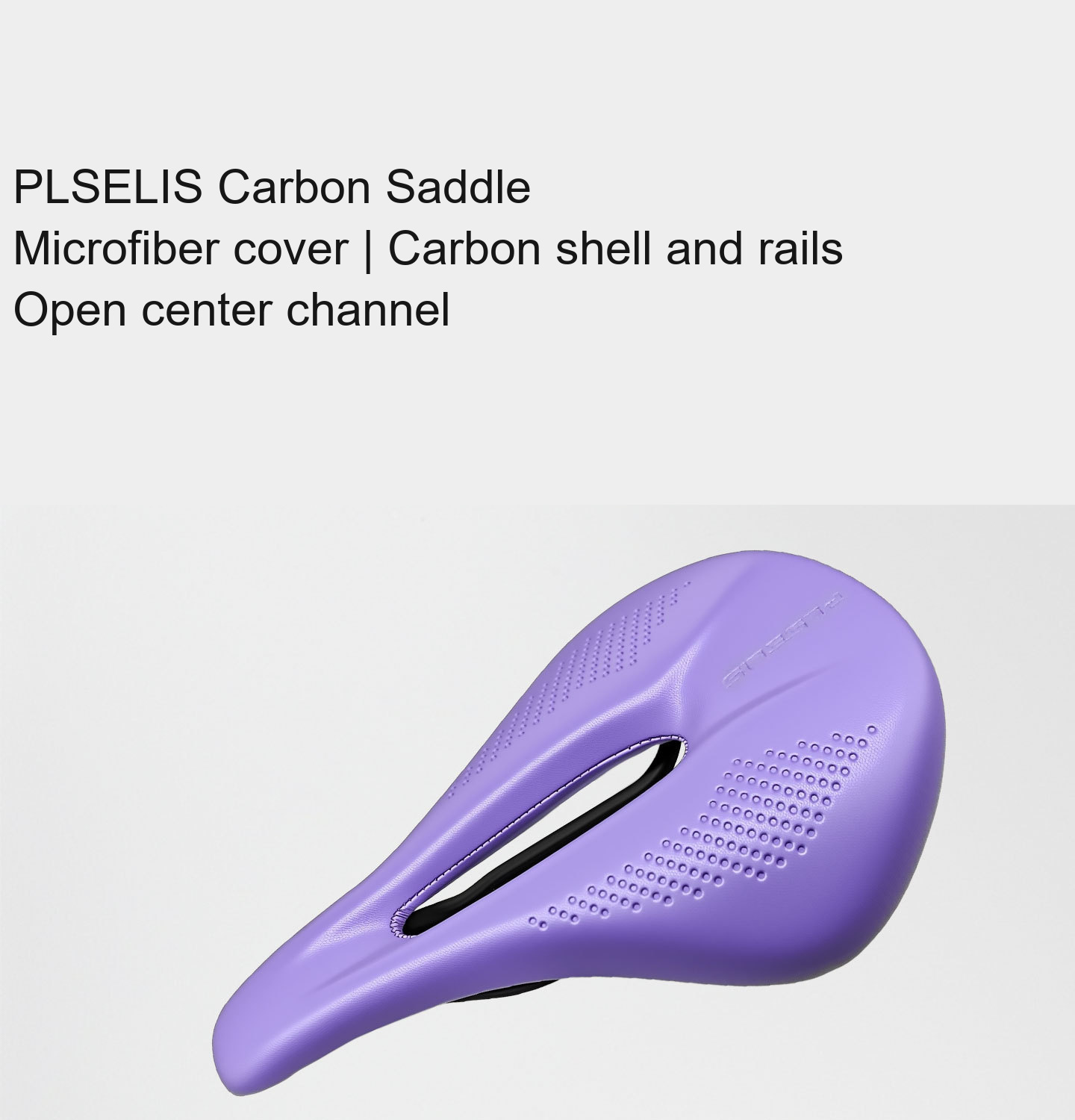 PLSELIS Short-Nose Carbon Saddle, 240 x 140mm, Carbon Rails, 8 Colors - D01