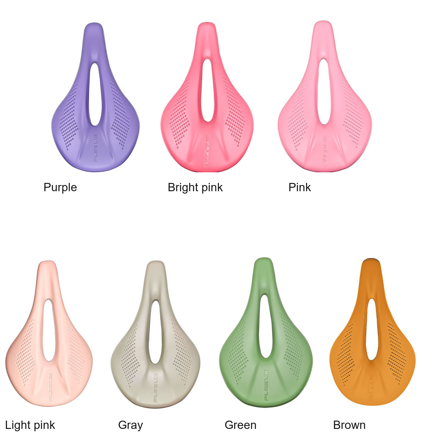 PLSELIS Short-Nose Carbon Saddle, 240 x 140mm, Carbon Rails, 8 Colors - D13