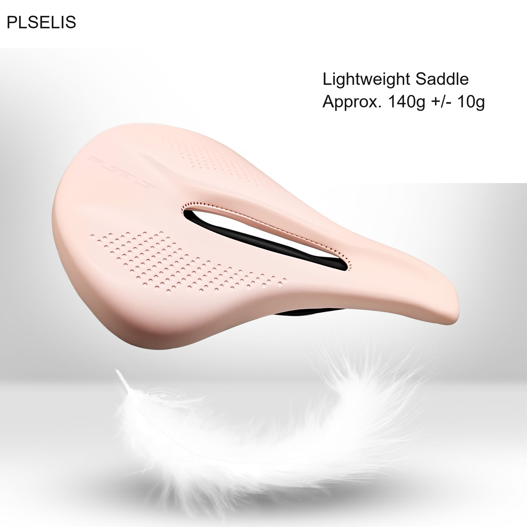 PLSELIS Short-Nose Carbon Saddle, 240 x 140mm, Carbon Rails, 8 Colors - M03
