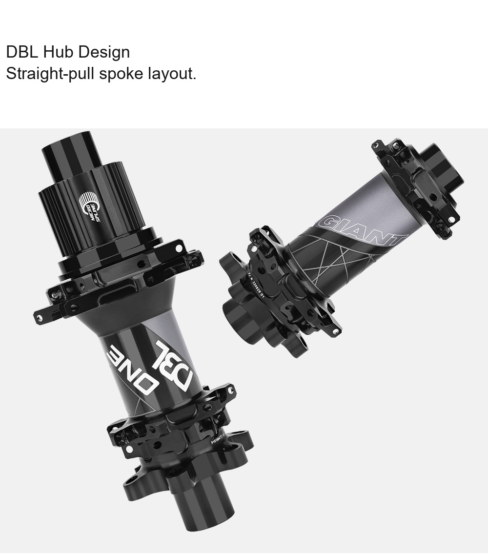 GIANT TWD / ONE DBL Boost Hubs, 28H Straight Pull, HG / Micro Spline - D04