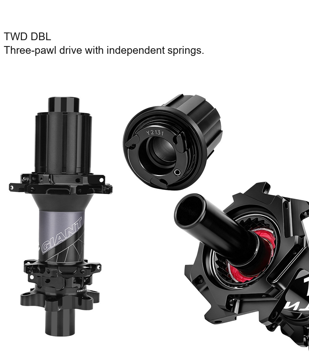 GIANT TWD / ONE DBL Boost Hubs, 28H Straight Pull, HG / Micro Spline - D07