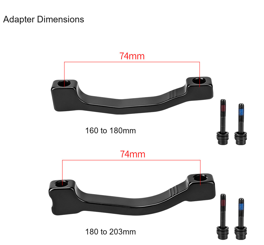 MEROCA Post Mount Disc Brake Adapter, 160 to 180 / 180 to 203mm - D02