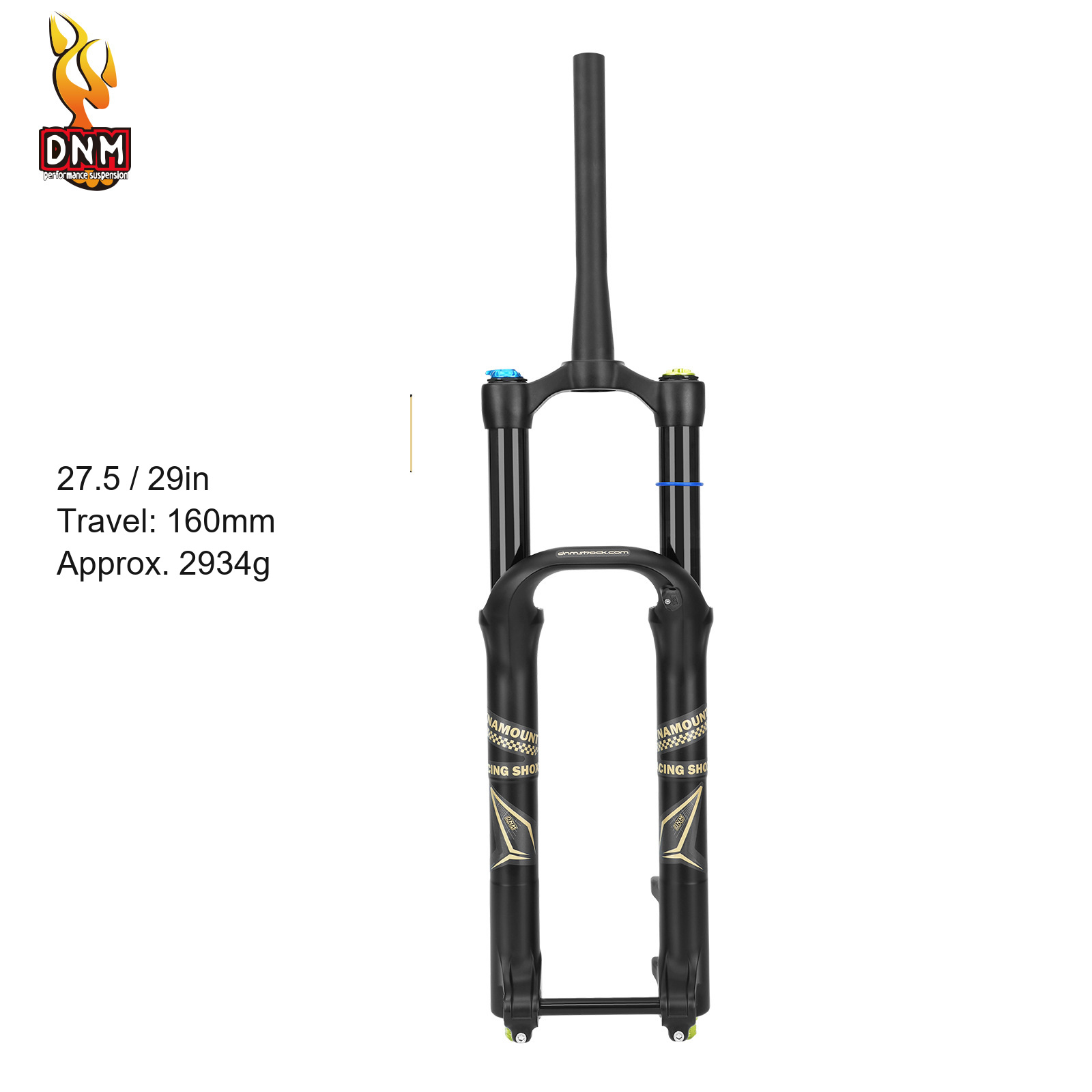 DNM FCR Dual-Air MTB Fork, 27.5 / 29in, 160mm, Boost 15x110 - D01