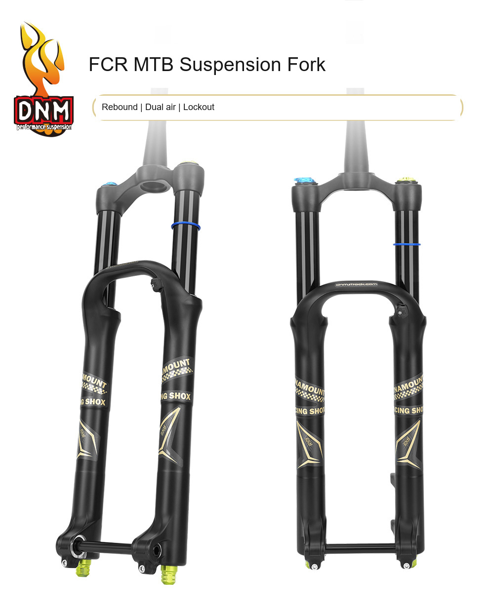 DNM FCR Dual-Air MTB Fork, 27.5 / 29in, 160mm, Boost 15x110 - D02