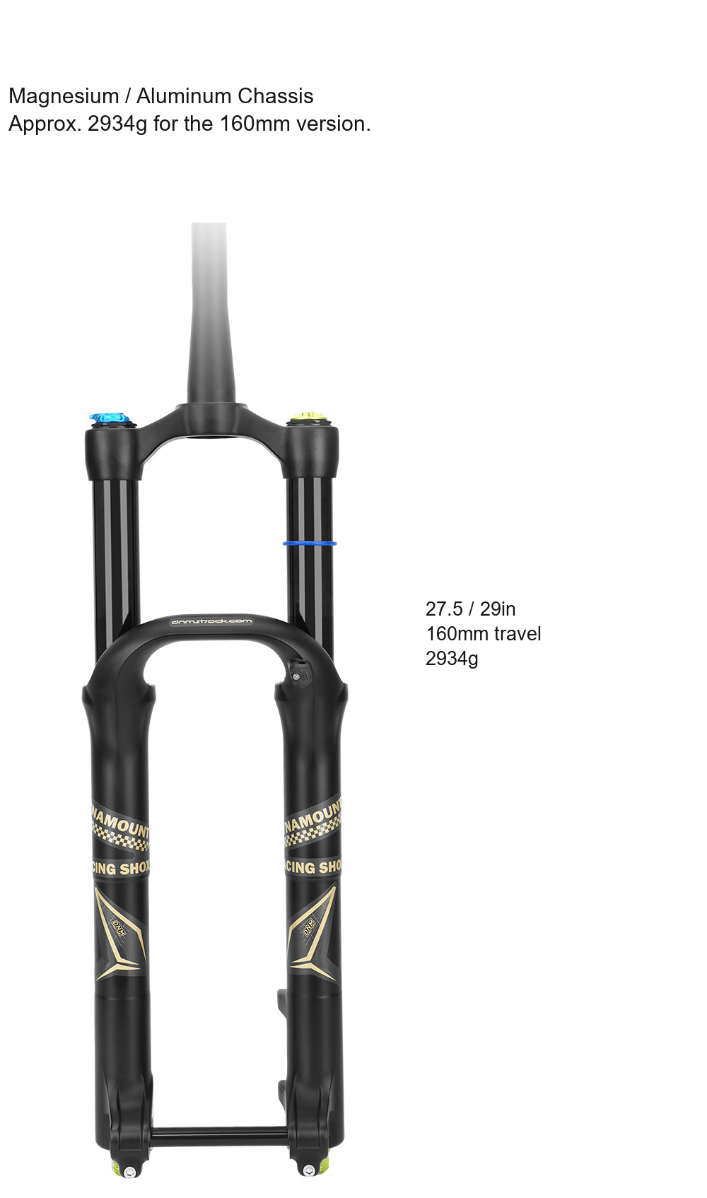 DNM FCR Dual-Air MTB Fork, 27.5 / 29in, 160mm, Boost 15x110 - D09